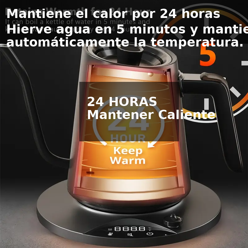 Cafetera eléctrica de cuello de ganso SMANG 1200W con control de temperatura ±1°C,